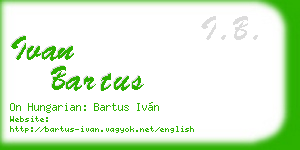 ivan bartus business card